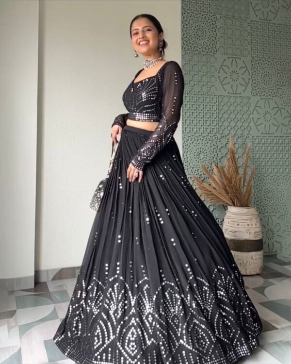 black Lehengha  choli with Dupata