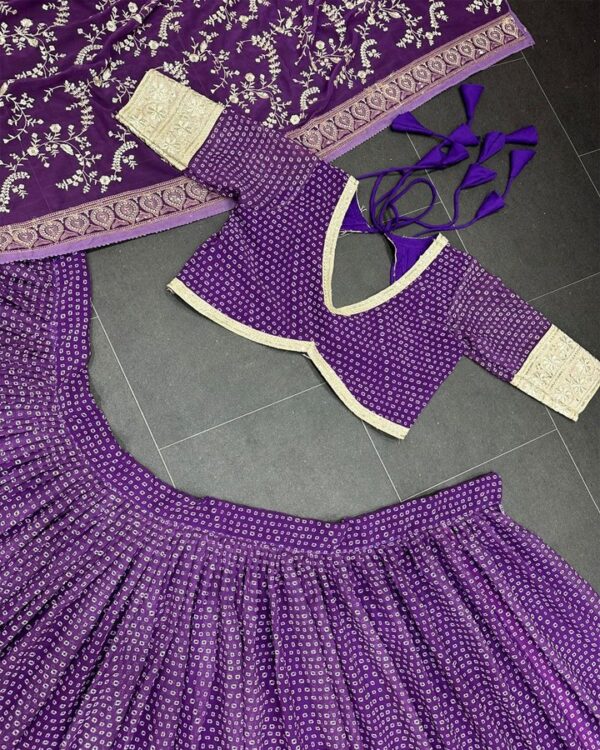 Trending Purple Color Lehenga Choli For Wedding - Image 4