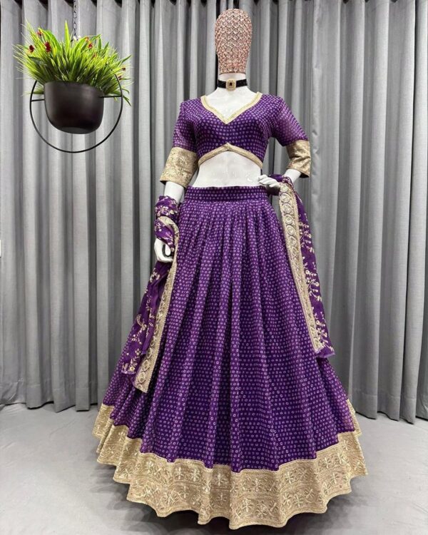 Trending Purple Color Lehenga Choli For Wedding - Image 5