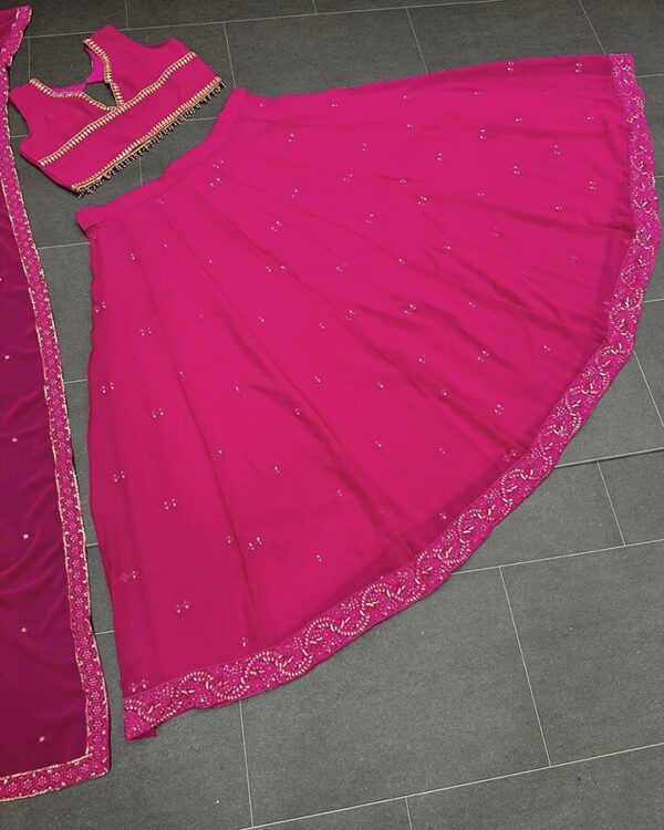 Pink Color Silk  inner Heavy Designer Lehenga Choli - Image 8