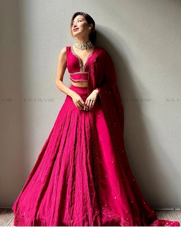 Pink Color Silk  inner Heavy Designer Lehenga Choli