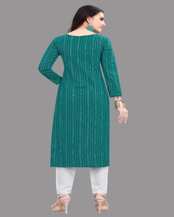 Green Cotton Kurti - Image 4