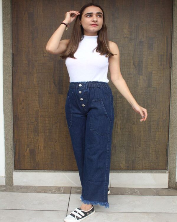 4 BUTTON PLAZO JeANS