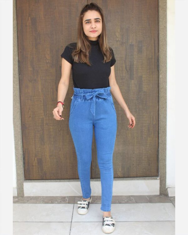 Trendy womans Raffle jeans - Image 2