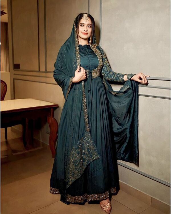 Trending Designer Vichitra Silk Top with Embroidered Koti & Dupatta - Sequence Work | Free Size | Elegant Party Wear