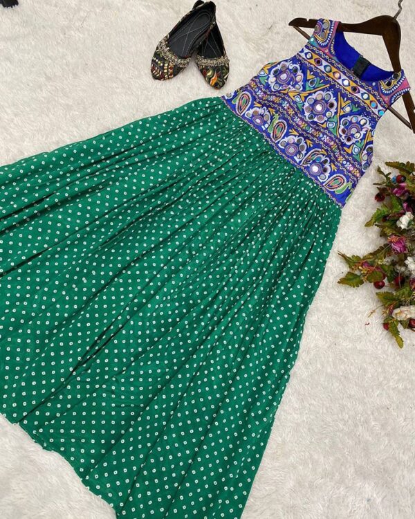 Designer Digital Print Kurti with Real Mirror Work | Festive Navratri Collection - Image 5